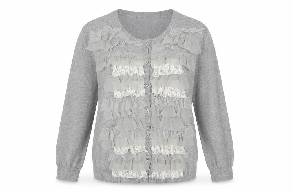 Womens UK Size XL Fenn Wright Manson Grey Cardigan Jumper