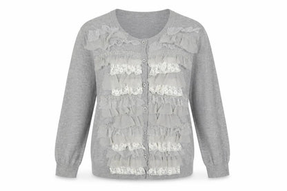 Womens UK Size XL Fenn Wright Manson Grey Cardigan Jumper