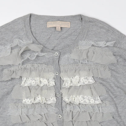 Womens UK Size XL Fenn Wright Manson Grey Cardigan Jumper