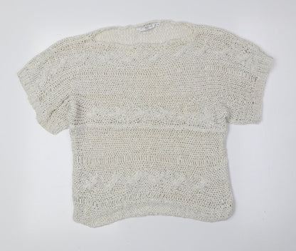 Womens UK Size 10 New Look Beige Pullover Jumper