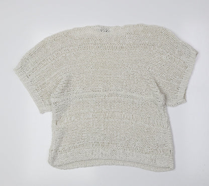 Womens UK Size 10 New Look Beige Pullover Jumper