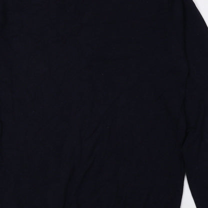 NEXT Mens Blue V-Neck Cotton Pullover Jumper Size M