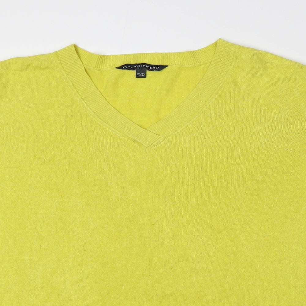 Womens UK Size 20 Bonmarché Yellow Pullover Jumper