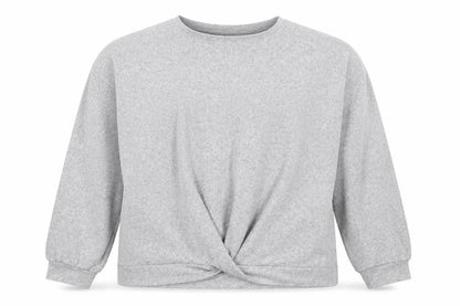 Marks and Spencer Girls Grey Boat Neck Viscose Pullover Jumper Size 15-16 Years Pullover