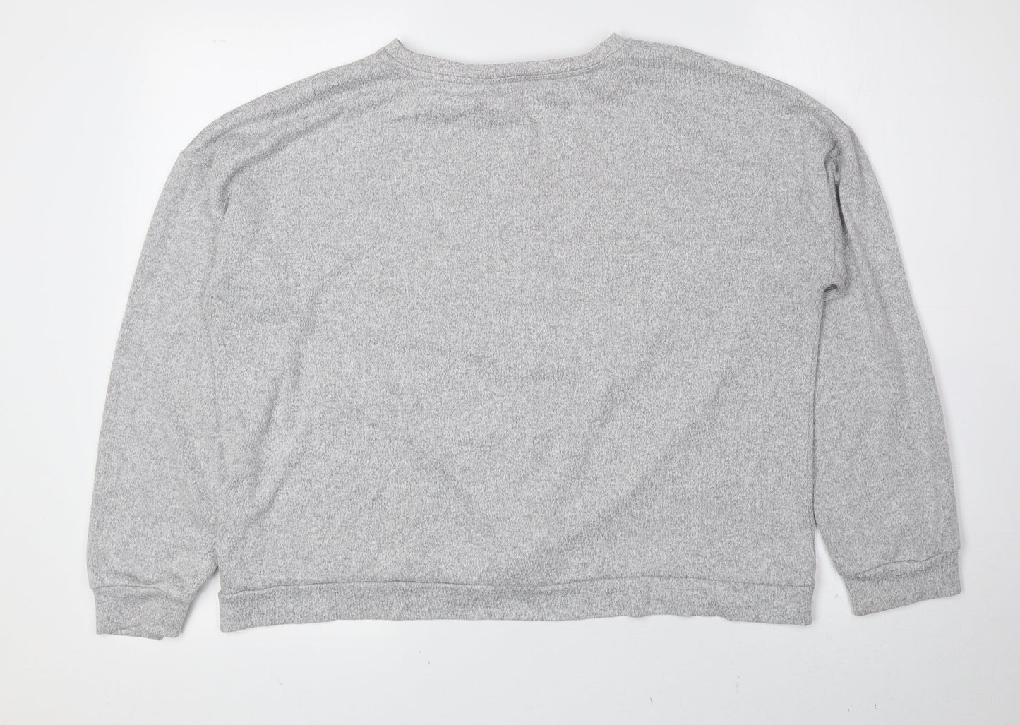 Marks and Spencer Girls Grey Boat Neck Viscose Pullover Jumper Size 15-16 Years Pullover