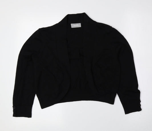 Womens UK Size M Wallis Black Cardigan Jumper