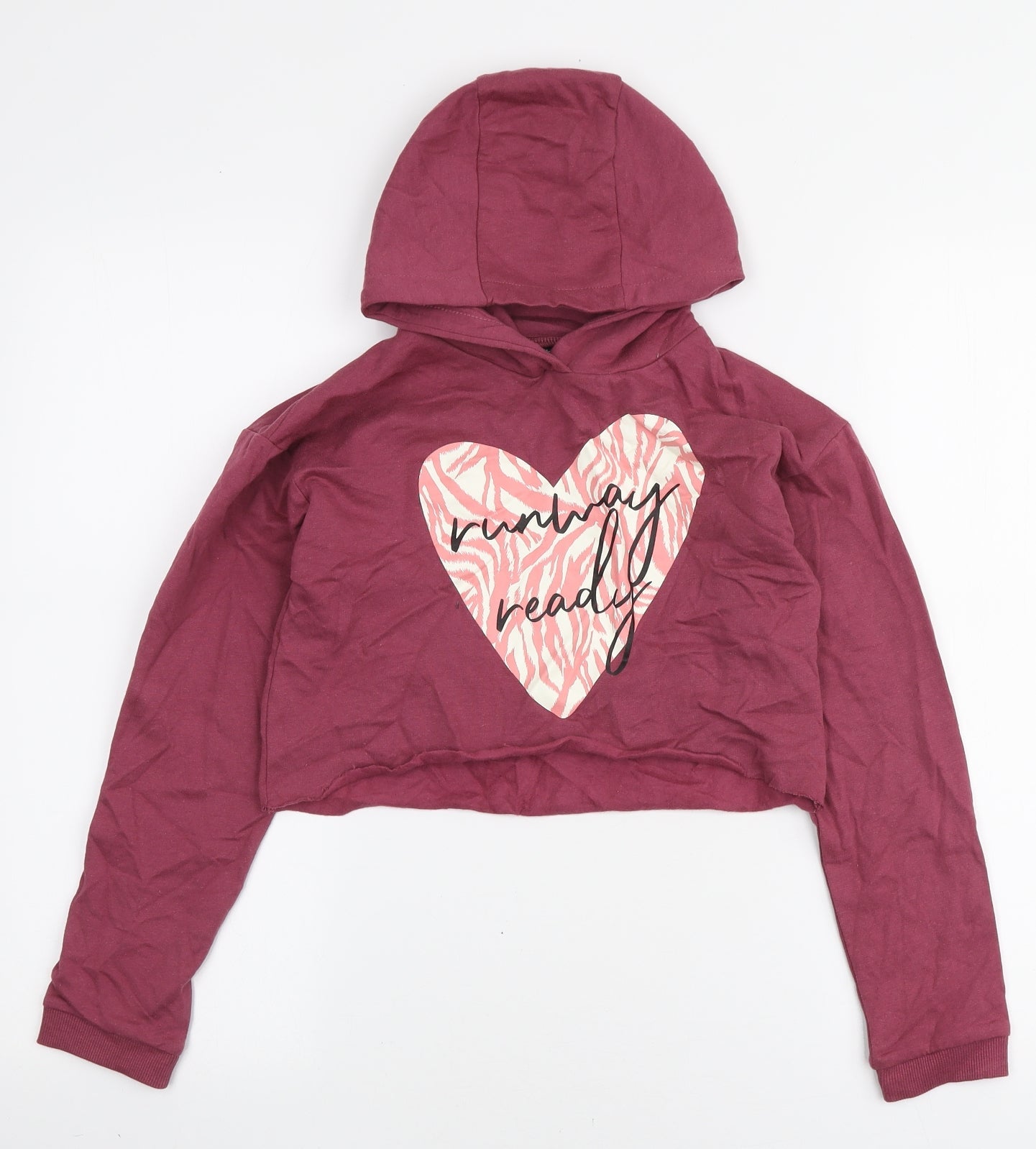 Studio Girls Pink Cotton Pullover Hoodie Size 10-11 Years Pullover - Runway Ready