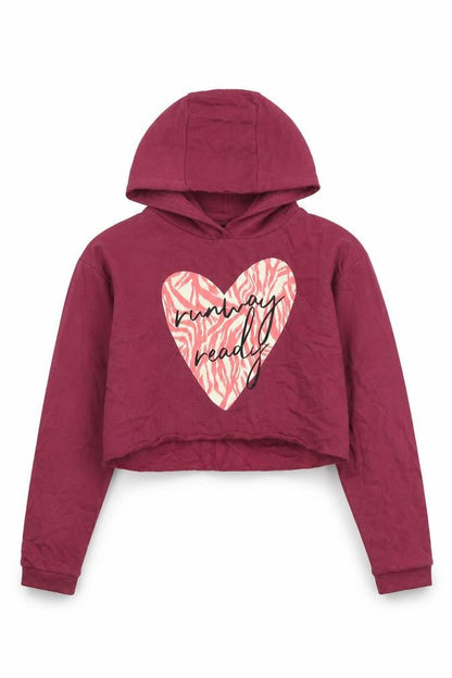 Studio Girls Pink Cotton Pullover Hoodie Size 10-11 Years Pullover - Runway Ready
