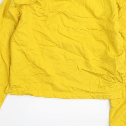 Studio Girls Yellow Cotton Pullover Sweatshirt Size 12-13 Years Pullover - Montana