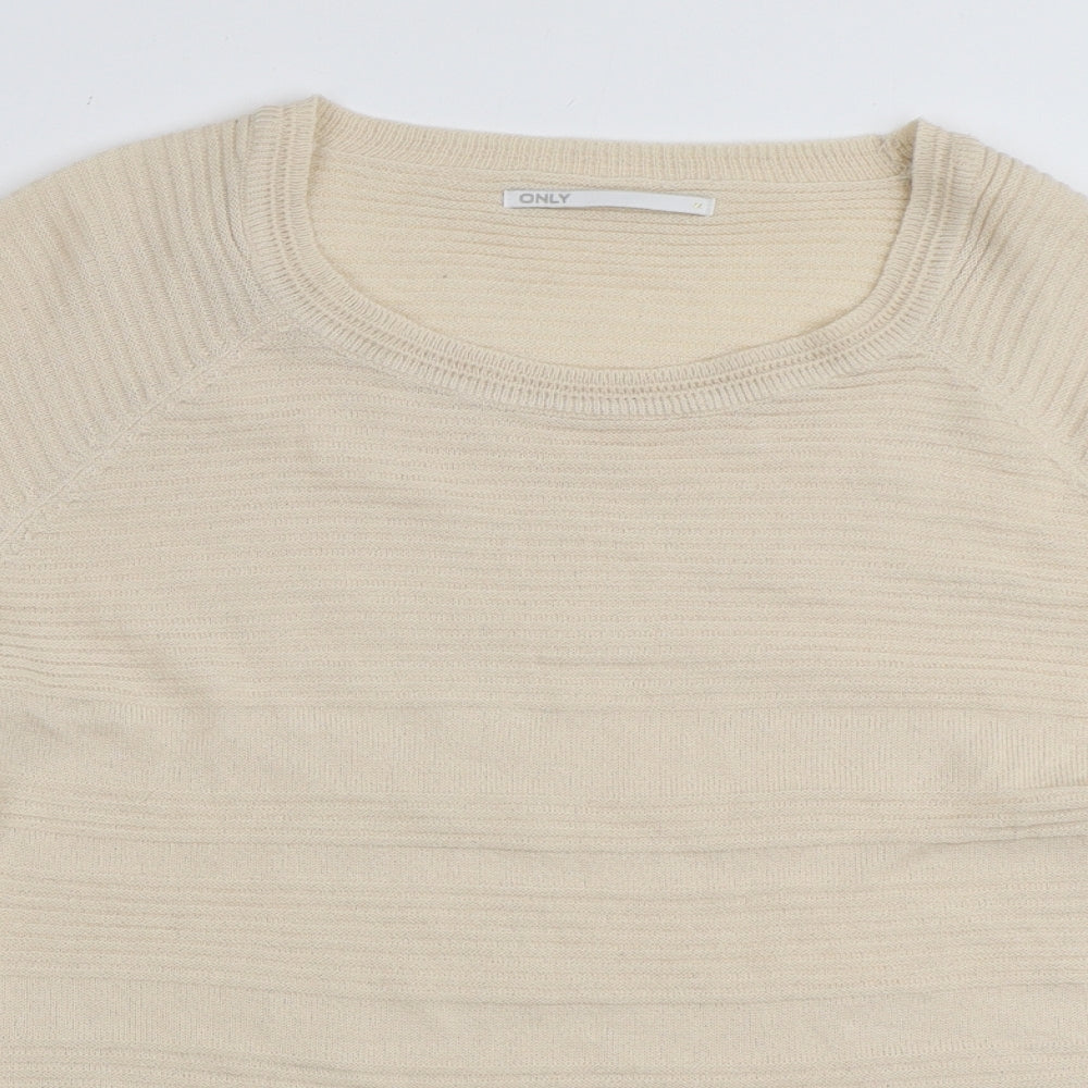Womens UK Size M Only Beige Pullover Jumper