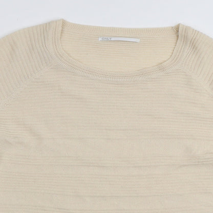 Womens UK Size M Only Beige Pullover Jumper