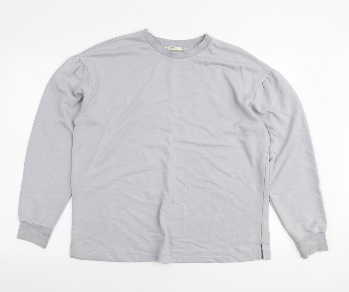 George Womens Grey Cotton Pullover Sweatshirt Size M Pullover
