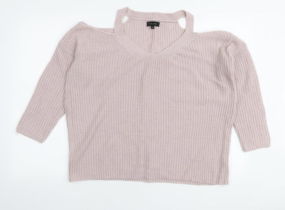 Womens UK Size M New Look Pink Pullover Jumper