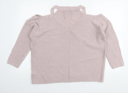 Womens UK Size M New Look Pink Pullover Jumper