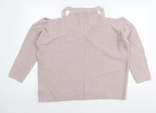 Womens UK Size M New Look Pink Pullover Jumper