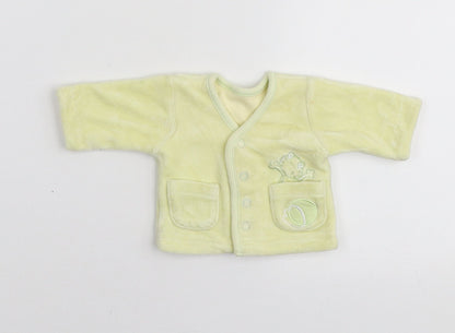 Little Bundle Baby Yellow Cotton Pullover Jumper Size 0-3 Months Snap - To fit 1.6kg, embroidered frog