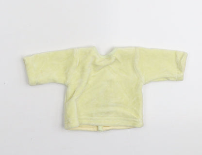 Little Bundle Baby Yellow Cotton Pullover Jumper Size 0-3 Months Snap - To fit 1.6kg, embroidered frog