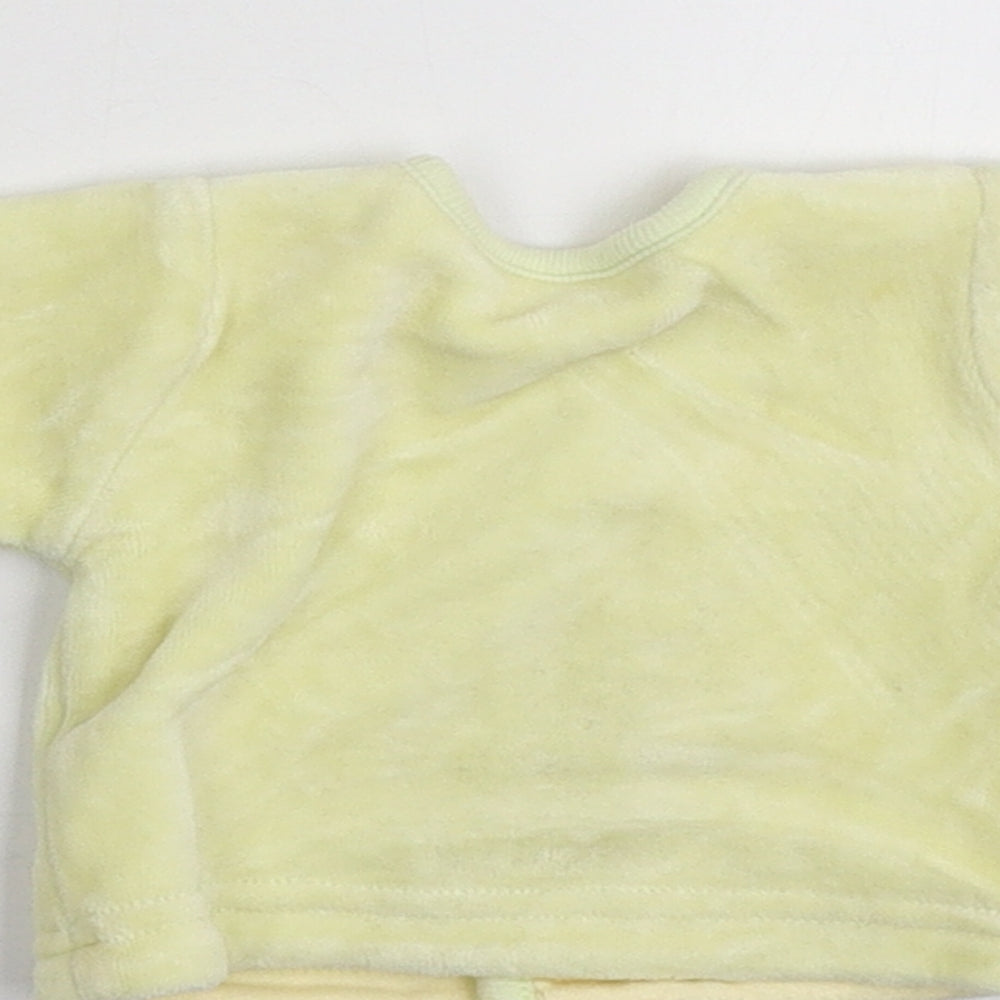 Little Bundle Baby Yellow Cotton Pullover Jumper Size 0-3 Months Snap - To fit 1.6kg, embroidered frog