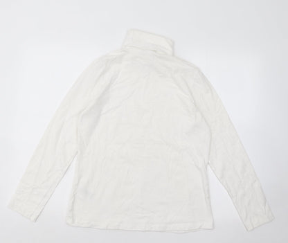 ESMARA Womens White Cotton Pullover Sweatshirt Size L Pullover