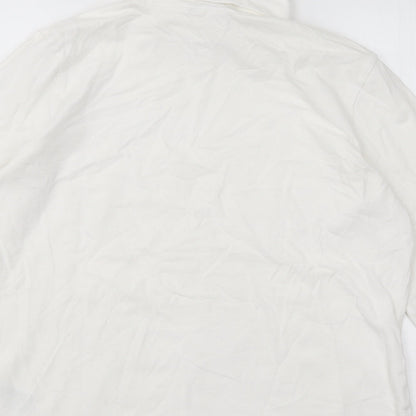 ESMARA Womens White Cotton Pullover Sweatshirt Size L Pullover