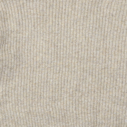 Marks and Spencer Mens Beige V-Neck Acrylic Pullover Jumper Size XL