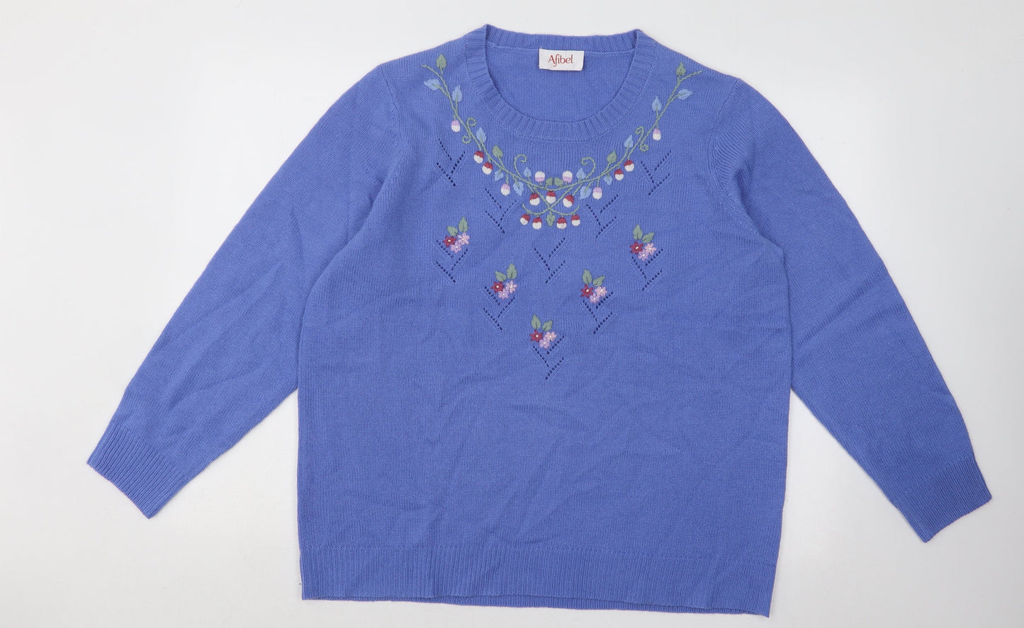 Womens UK Size  Afibel Blue Pullover Jumper