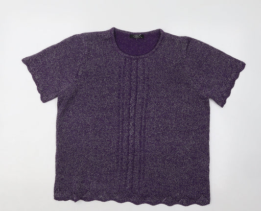 Womens UK Size M Bonmarché Purple Pullover Jumper