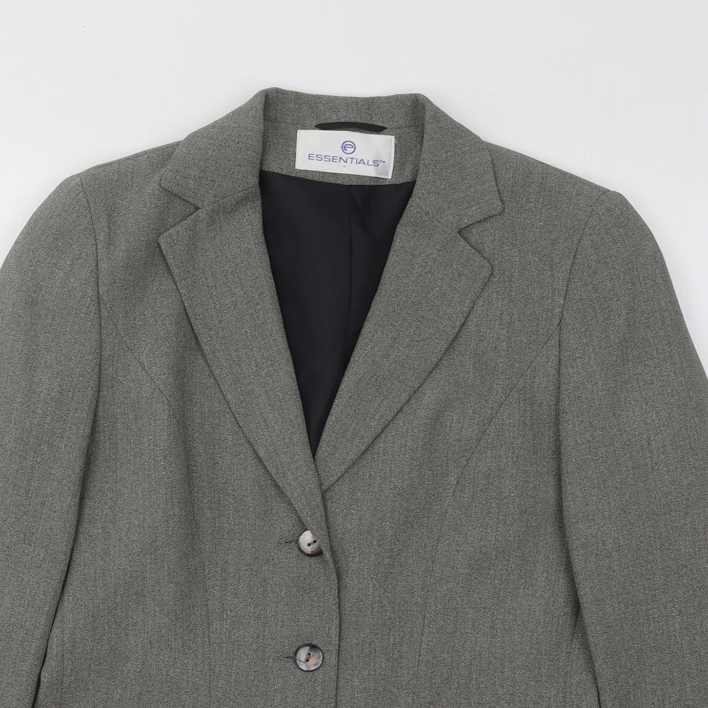 Womens UK Size 10 Essentials Grey Jacket