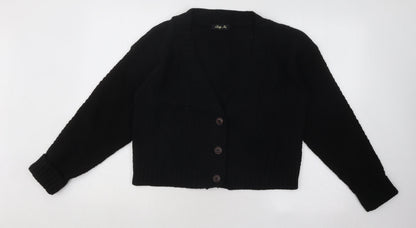 Womens UK Size  Lady Ice Black Cardigan Jumper