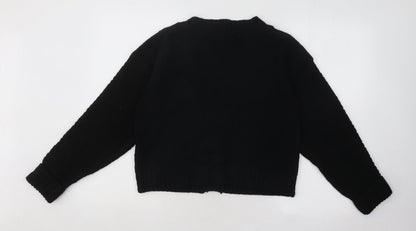 Womens UK Size  Lady Ice Black Cardigan Jumper