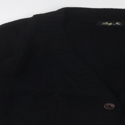 Womens UK Size  Lady Ice Black Cardigan Jumper