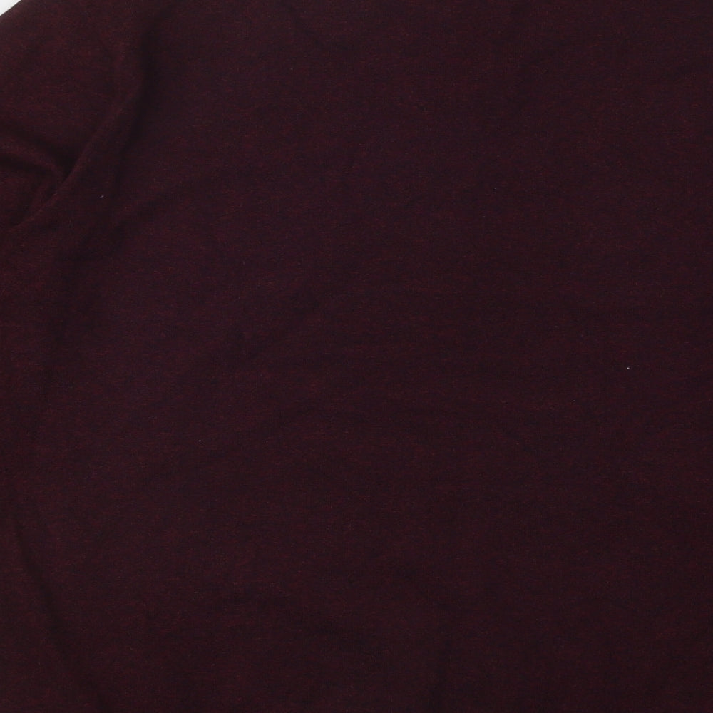 NEXT Mens Red V-Neck Cotton Pullover Jumper Size L