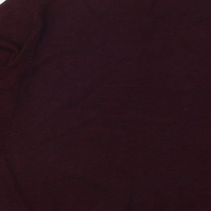 NEXT Mens Red V-Neck Cotton Pullover Jumper Size L