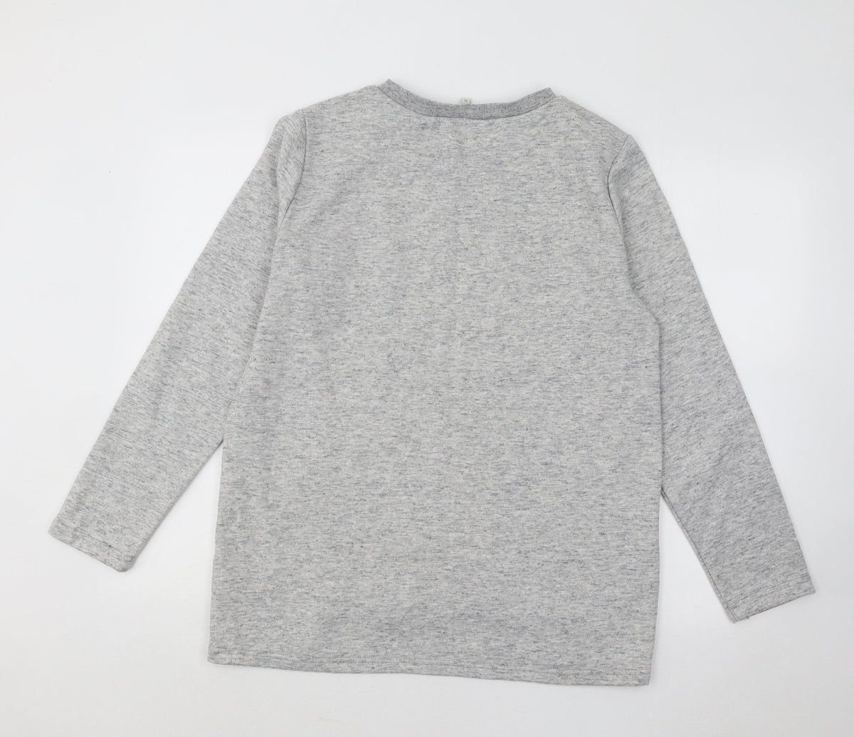 Peacocks Womens Grey Cotton Pullover Sweatshirt Size 12 Pullover - Live Life Take Risks