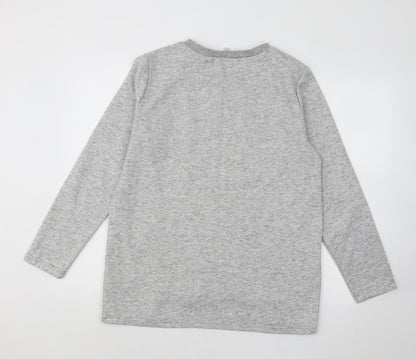 Peacocks Womens Grey Cotton Pullover Sweatshirt Size 12 Pullover - Live Life Take Risks