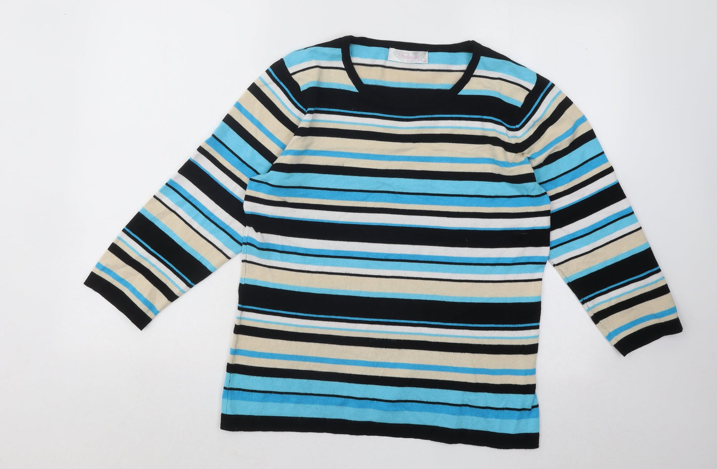 Womens UK Size M Fabrizio Multicoloured Pullover Jumper