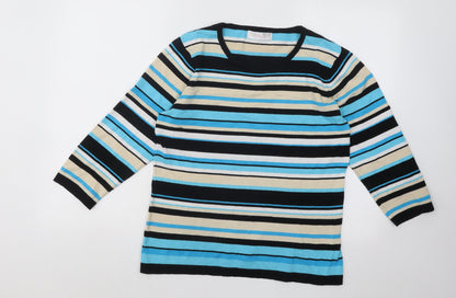 Womens UK Size M Fabrizio Multicoloured Pullover Jumper