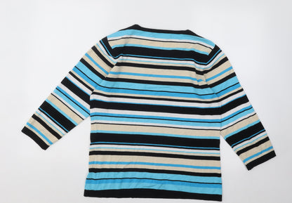 Womens UK Size M Fabrizio Multicoloured Pullover Jumper