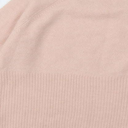 Nutmeg Womens Pink Mock Neck Acrylic Pullover Jumper Size 10