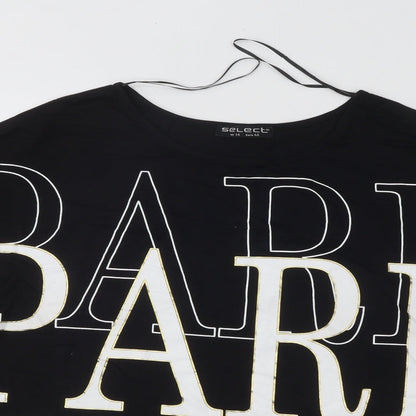 Select Womens Black Boat Neck Viscose Pullover Jumper Size 12 - Paris
