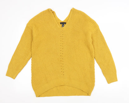 Womens UK Size S New Look Yellow Pullover Jumper