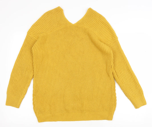 Womens UK Size S New Look Yellow Pullover Jumper