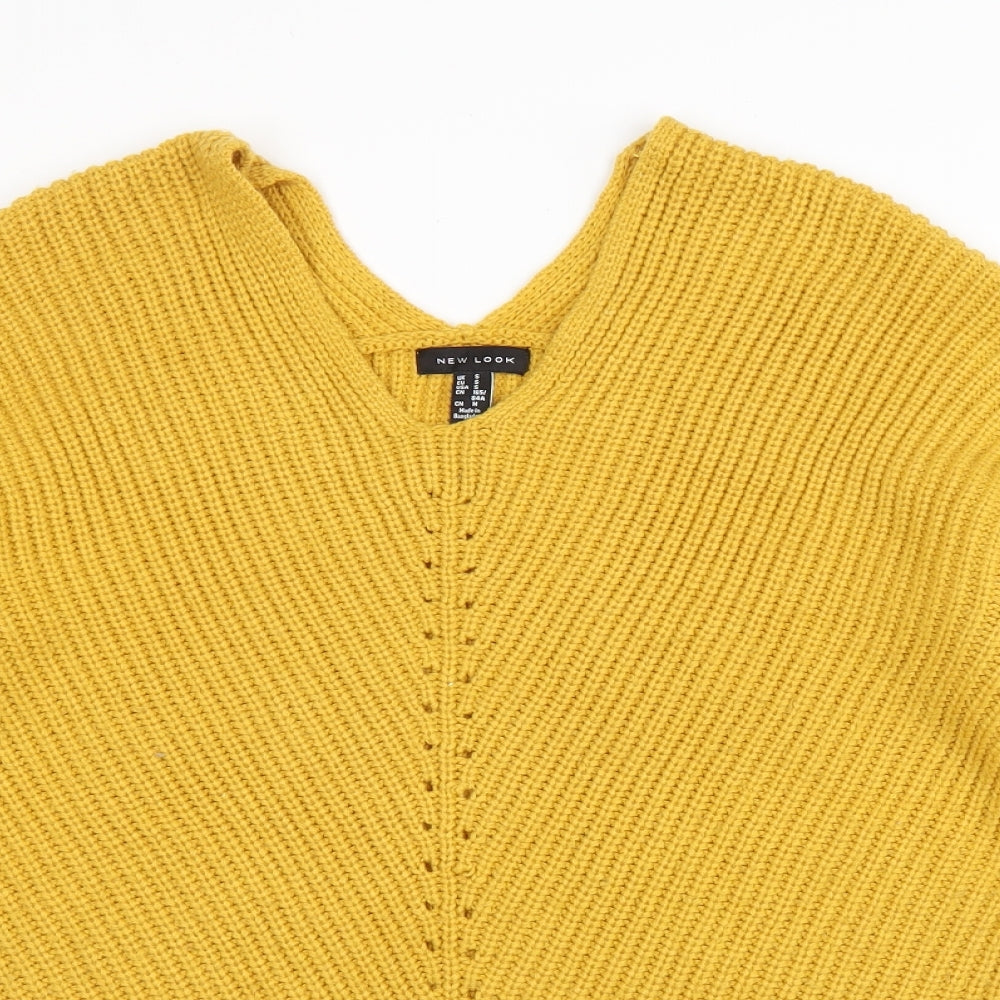 Womens UK Size S New Look Yellow Pullover Jumper