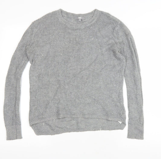 Womens UK Size L Preworn Grey Pullover Jumper