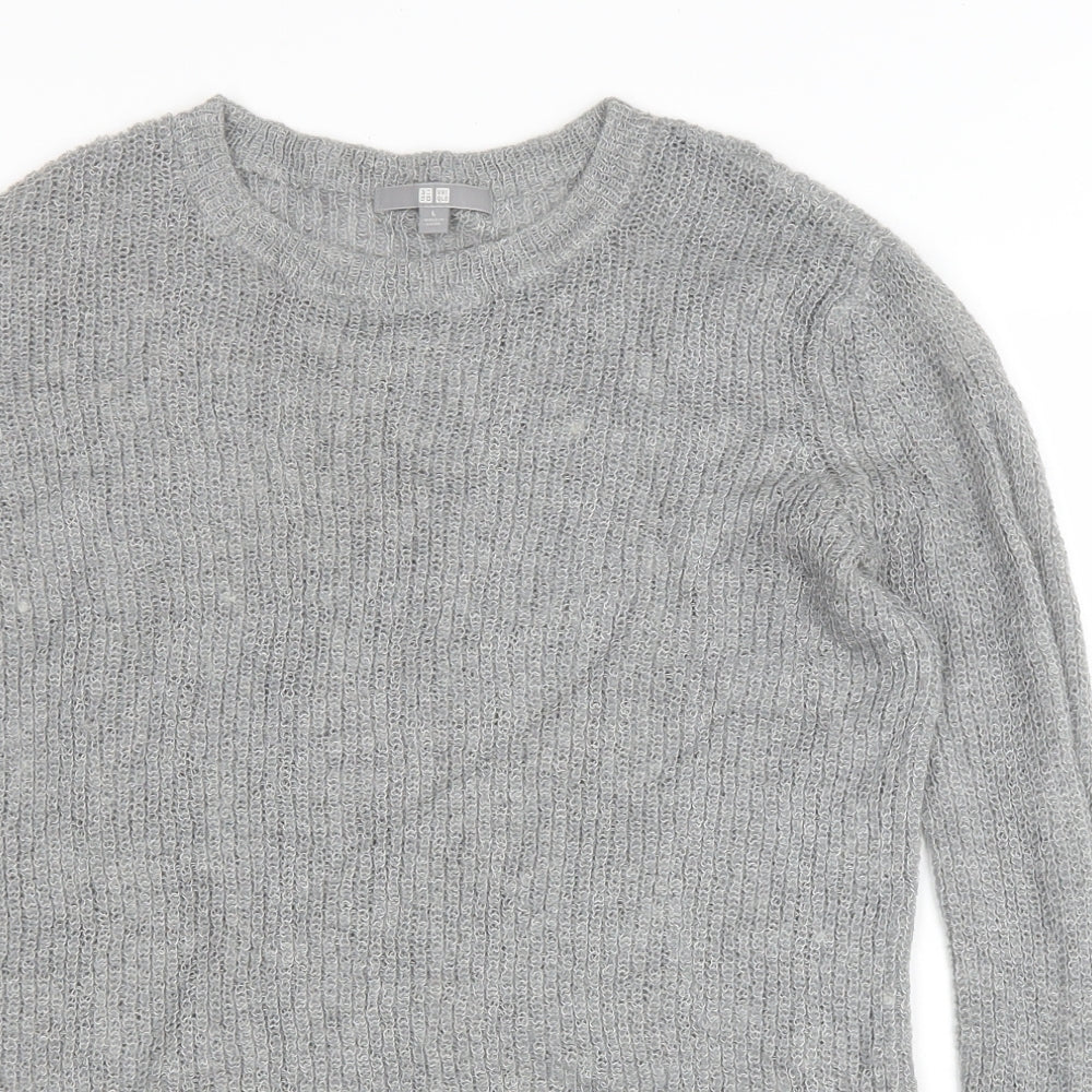 Womens UK Size L Preworn Grey Pullover Jumper