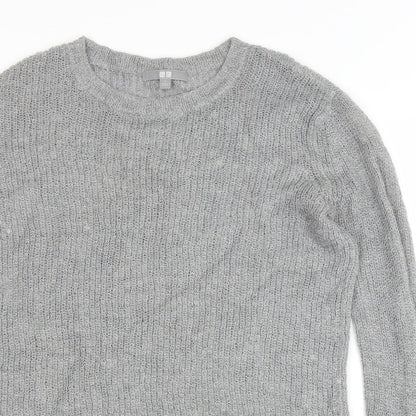 Womens UK Size L Preworn Grey Pullover Jumper