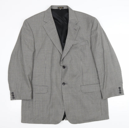 Stafford Mens Multicoloured Houndstooth Polyester Jacket Blazer Size 42