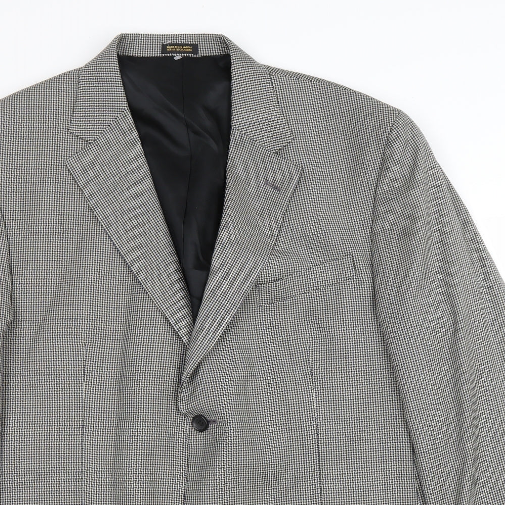 Stafford Mens Multicoloured Houndstooth Polyester Jacket Blazer Size 42