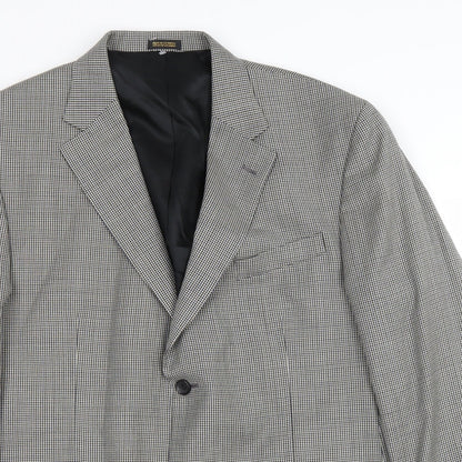 Stafford Mens Multicoloured Houndstooth Polyester Jacket Blazer Size 42