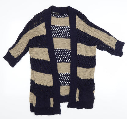 Womens UK Size 12 Internacionale Blue Cardigan Jumper